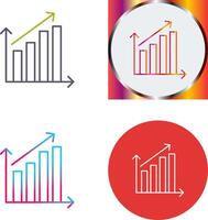 steigend Statistiken Symbol Design vektor