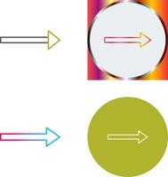 einzigartig richtig Pfeil Symbol Design vektor