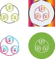 Währungsumtausch-Icon-Design vektor