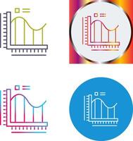 bar Diagram ikon design vektor