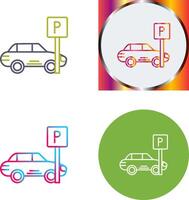 Parkplatz-Icon-Design vektor