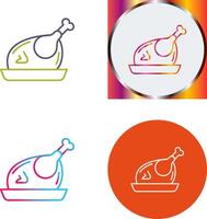 Huhn-Icon-Design vektor