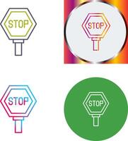 Stop-Schild-Icon-Design vektor