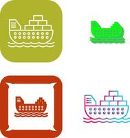 Frachtschiff-Icon-Design vektor