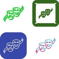 Theater Masken Symbol Design vektor