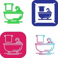 Badewanne-Icon-Design vektor