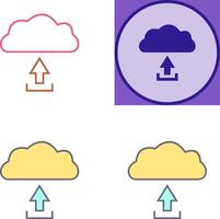 einzigartig hochladen zu Wolke Symbol Design vektor