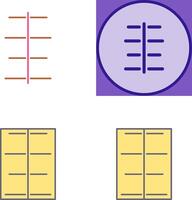 einzigartig Center ausrichten Symbol Design vektor