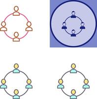 einzigartig Netzwerk Gruppe Symbol Design vektor