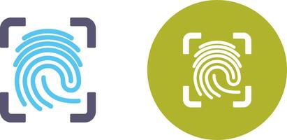 Fingerabdruck-Icon-Design vektor