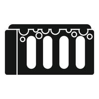 schwarz und Weiß griechisch Säulen Symbol vektor