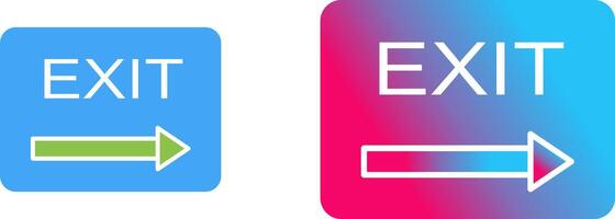 einzigartig Ausfahrt Symbol Design vektor