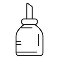 medicinsk dropper flaska linje ikon vektor