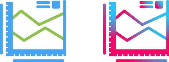 Spline Diagramm Symbol Design vektor