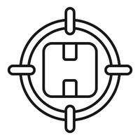 Illustration von ein Hubschrauber Landung Zone Symbol im ein minimalistisch Linie Design vektor