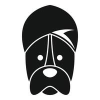 schwarz und Weiß Hund Gesicht Symbol vektor