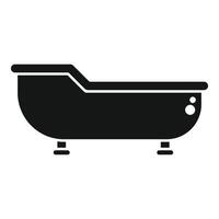 simpel schwarz Silhouette von ein eigenständige Badewanne auf ein Weiß Hintergrund vektor