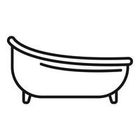 Jahrgang Klauenfuß Badewanne Linie Kunst Illustration vektor