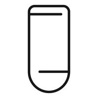minimalistisk svart och vit smartphone ikon vektor