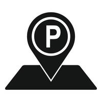 schwarz und Weiß Parkplatz Ort Symbol vektor