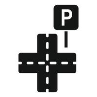 Parkplatz Zeichen Symbol beim Überschneidung vektor