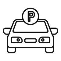 Parkplatz Zeichen Symbol auf Auto vektor