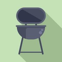 platt design utegrill grill illustration vektor