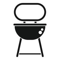 schwarz Symbol von ein Grill Grill vektor