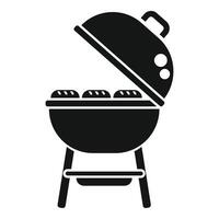 Holzkohle Grill Symbol Illustration vektor