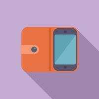 modern smartphone och plånbok illustration vektor