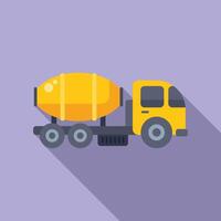 gul cement mixer lastbil illustration vektor