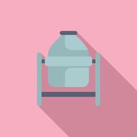 minimalistisk design av en vatten gallon inom en bärare, mot en rosa bakgrund vektor