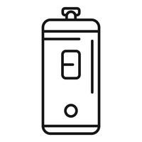 linje konst batteri ikon illustration vektor