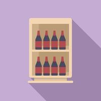 minimalistisk vin kuggstång med flaskor illustration vektor