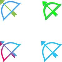 einzigartig Bogenschießen Symbol Design vektor