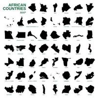 Afrika länder karta set vektor mall illustration design. vektor eps 10.