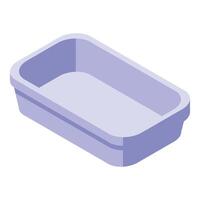 3d machen von ein isometrisch lila Badewanne geeignet zum Badezimmer Dekor Designs vektor