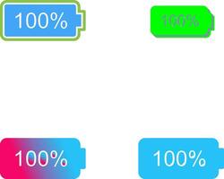 einzigartig voll Batterie Symbol Design vektor