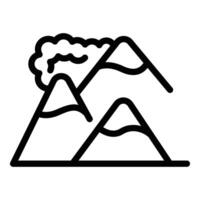 island bergen ikon översikt . vulkan landskap vektor