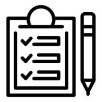 Checkliste Symbol mit Bleistift Illustration vektor