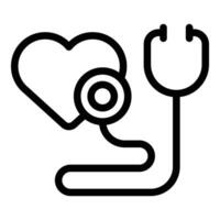 hjärta hälsa begrepp ikon med stetoskop vektor