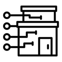 Zuhause Technik Innovation Symbol Gliederung . Clever Fernbedienung Steuerung vektor