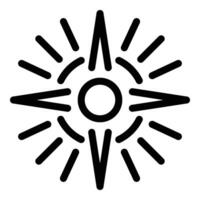 vereinfacht schwarz und Weiß Sunburst Symbol geeignet zum Logos, Apps, oder Design Elemente vektor