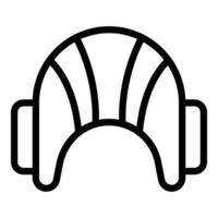 minimalistisk linje konst av hörlurar vektor