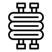 svart och vit ikon av en central uppvärmning radiator vektor
