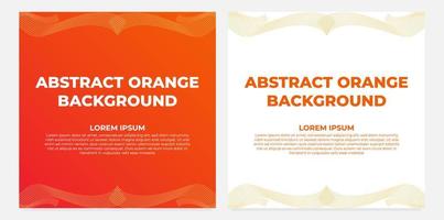 abstrakt orange gradient sociala medier post mall samling design vektor