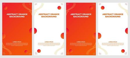 abstrakte orange Gradienten-Social-Media-Geschichten-Vorlagensammlung vektor