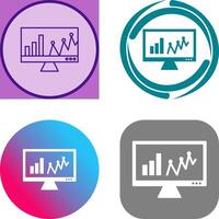 online Statistiken Symbol Design vektor