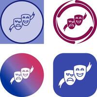 Theater Masken Symbol Design vektor