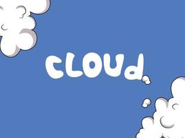 Cloud-Computing-Konzept, Wolke am Himmel, Designvorlage für Cloud-Hintergrund vektor